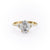 Oval Cut Moissanite Shoulder Set Ring Vintage Design