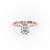 Oval Cut Moissanite Shoulder Set Ring With Hidden Halo
