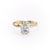 Oval Cut Moissanite Twisted Shoulder Set Ring With Hidden Halo