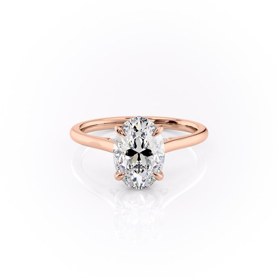 Curved Wedding Ring in Solid 14k Rose Gold Plain Wedding Band | La More  Design