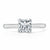 Princess Cut Moissanite Engagement Ring, Classic Style