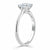 Princess Cut Moissanite Engagement Ring, Classic Style
