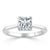 Princess Cut Moissanite Engagement Ring, Classic Style