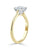 Princess Cut Moissanite Engagement Ring, Classic Style