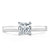 Princess Cut Moissanite Engagement Ring, Classic Style