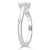 Princess Cut Moissanite Engagement Ring, Classic Style