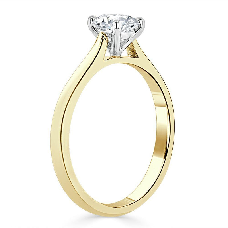 Cushion Cut Moissanite Engagement Ring, Classic Style