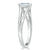 Emerald Cut Moissanite Engagement Ring, Tiffany Style Split Shank