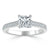 Princess Cut Moissanite Engagement Ring, Classic Style