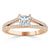 Princess Cut Moissanite Engagement Ring, Split Shank