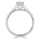 Cushion Cut Moissanite Engagement Ring, Classic Style