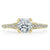 Cushion Cut Moissanite Engagement Ring, Tiffany Style