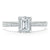 Emerald Cut Moissanite Engagement Ring, Classic Style