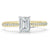 Emerald Cut Moissanite Engagement Ring, Classic Style