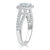 Princess Cut Moissanite Engagement Ring, Classic Halo with Split Shank