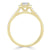 Emerald Cut Moissanite Engagement Ring, Classic Halo