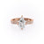 PEAR CUT MOISSANITE STONE SET SHOULDERS WITH MILGRAIN EDGE