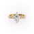PEAR CUT MOISSANITE STONE SET SHOULDERS WITH MILGRAIN EDGE