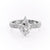PEAR CUT MOISSANITE STONE SET SHOULDERS WITH MILGRAIN EDGE