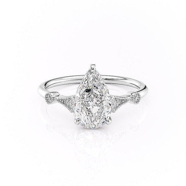 PEAR CUT MOISSANITE VINTAGE DESIGN