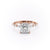 Princess Cut Moissanite Engagement Ring With Hidden Halo