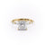 Princess Cut Moissanite Engagement Ring With Hidden Halo