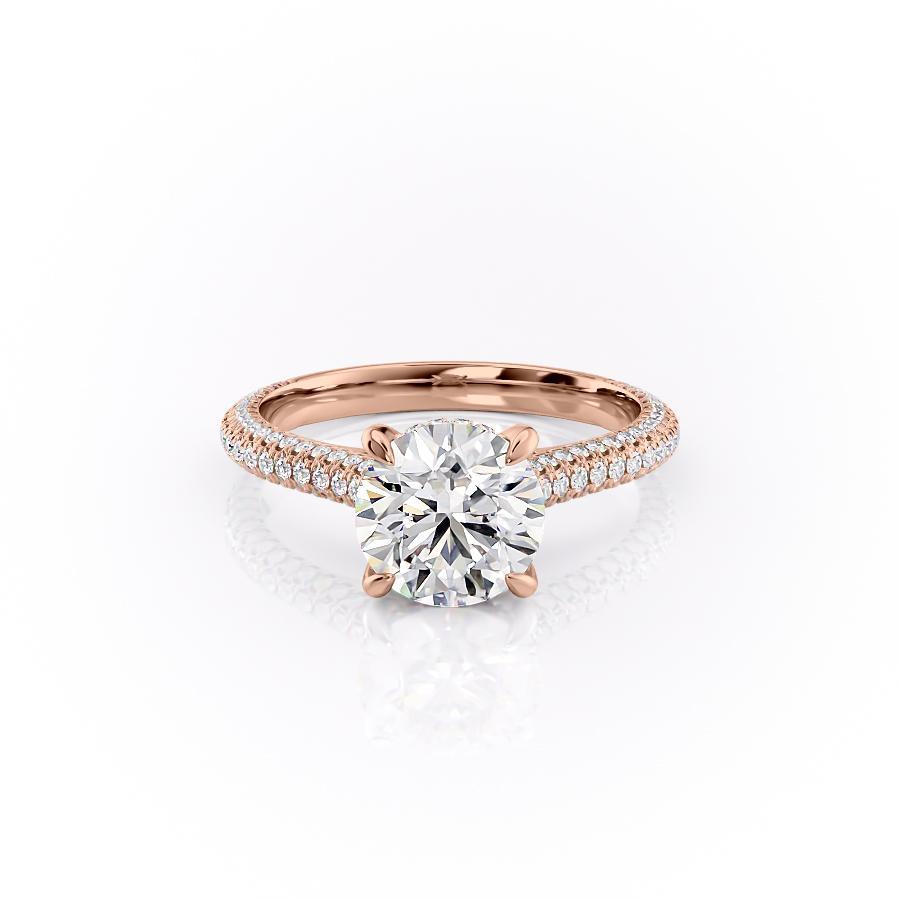 18ct White Gold Diamond Shoulder Set Cluster Engagement Ring