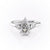 Pear Cut Moissanite 3 Stone Ring