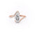 Pear Cut Moissanite Twist Ring