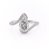 Oval Cut Moissanite Twist Ring