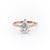 Pear Cut Moissanite Shoulder Set Ring With Hidden Halo