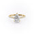 Pear Cut Moissanite Shoulder Set Ring With Hidden Halo