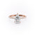 Pear Cut Moissanite Shoulder Set Ring With Hidden Halo