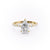 Pear Cut Moissanite Shoulder Set Ring With Hidden Halo