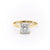 Princess Cut Moissanite Engagement Ring, Hidden Halo