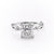 Princess Cut Moissanite Engagement Ring, Twig Design