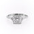 Princess Cut Moissanite Shoulder Set Ring Vintage Design