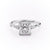 Princess Cut Moissanite Shoulder Set Ring With Hidden Halo