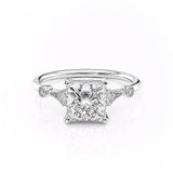 Princess Cut Moissanite Vintage Design