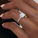 Princess Cut Moissanite Vintage Design
