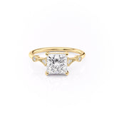 Princess Cut Moissanite Vintage Design