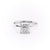 Princess Cut Moissanite, Plain Band With Hidden Halo