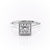 Princess Cut Rubover Moissanite With Hidden Halo