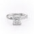 Princess Cut Moissanite Twisted Shoulder Set Ring With Hidden Halo