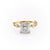 Princess Cut Moissanite Engagement Ring, Twig Design