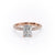RADIANT CUT MOISSANITE PAVÉ SET SHOULDERS WITH HIDDEN HALO