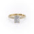 RADIANT CUT MOISSANITE PAVÉ SET SHOULDERS WITH HIDDEN HALO