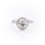 Round Cut Moissanite Engagement Ring With Halo