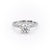 ROUND CUT MOISSANITE PAVÉ SET SHOULDERS WITH HIDDEN HALO