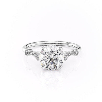 ROUND CUT MOISSANITE VINTAGE DESIGN